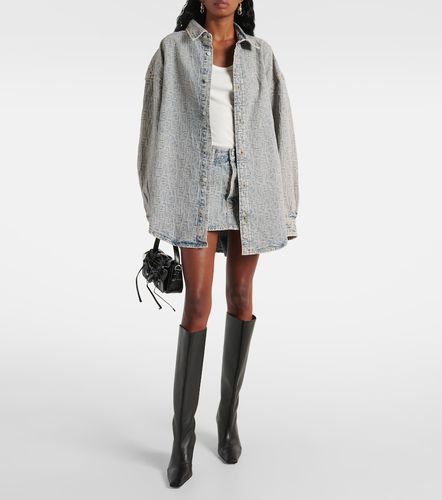 Minifalda Monogram de denim de tiro bajo - Acne Studios - Modalova