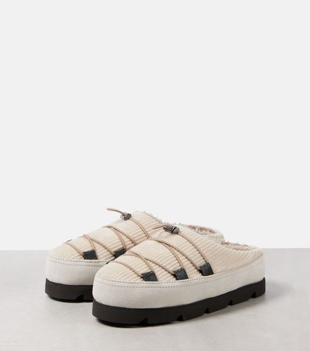Chunky shearling-lined slippers - Brunello Cucinelli - Modalova