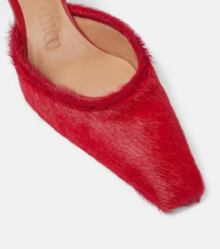 The Attico Juno 75 calf hair mules - The Attico - Modalova