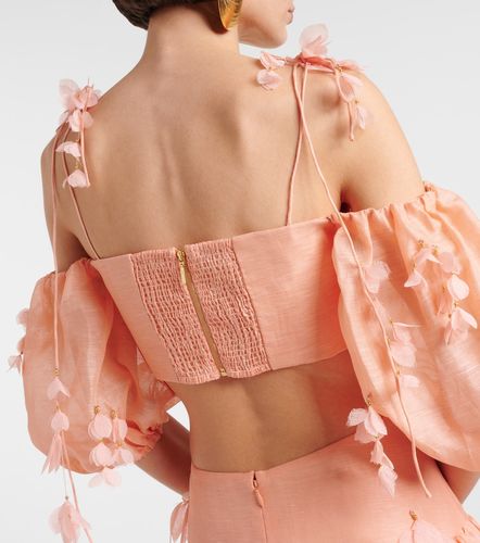 Top cropped Dawning in lino e seta - Zimmermann - Modalova