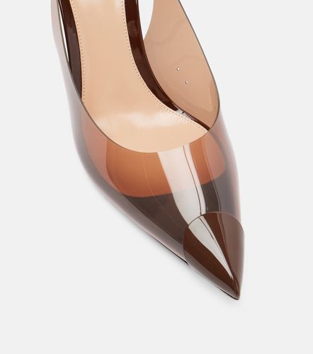 Diana 85 leather-trimmed slingback pumps - Gianvito Rossi - Modalova