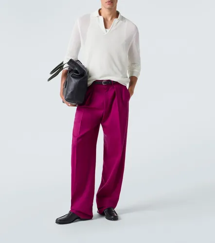 Semi-sheer cotton polo sweater - Tom Ford - Modalova