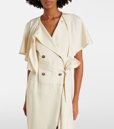 Vestido midi Isolde de sarga con capa - Proenza Schouler - Modalova