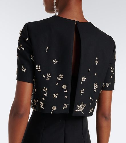 Embellished wool-blend bustier gown - Oscar de la Renta - Modalova