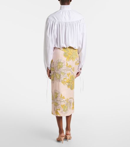 Falda midi de algodón estampada - La DoubleJ - Modalova
