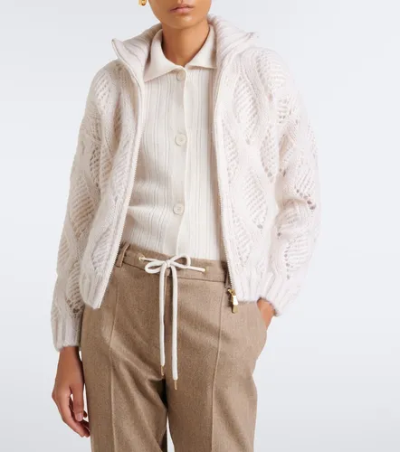 Cardigan in mohair e seta con zip - Eleventy - Modalova