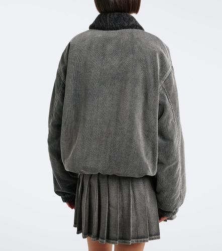Corduroy cotton bomber jacket - Miu Miu - Modalova