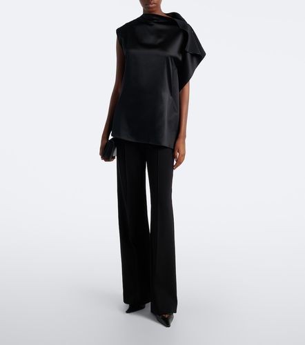 Top de satén de seda con volantes - Sportmax - Modalova