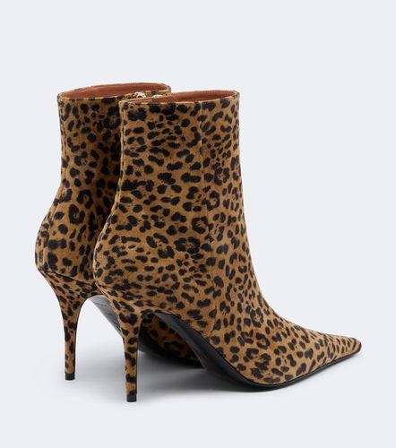 Barbara leopard-print suede ankle boots - Amina Muaddi - Modalova