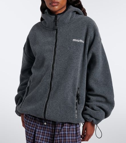 Chaqueta oversized con capucha - Miu Miu - Modalova