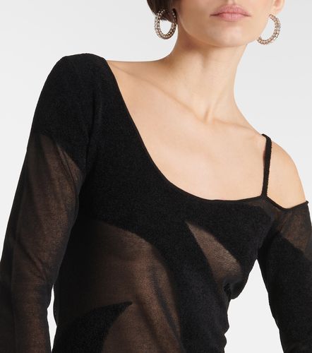 Asymmetric chiffon minidress - The Attico - Modalova