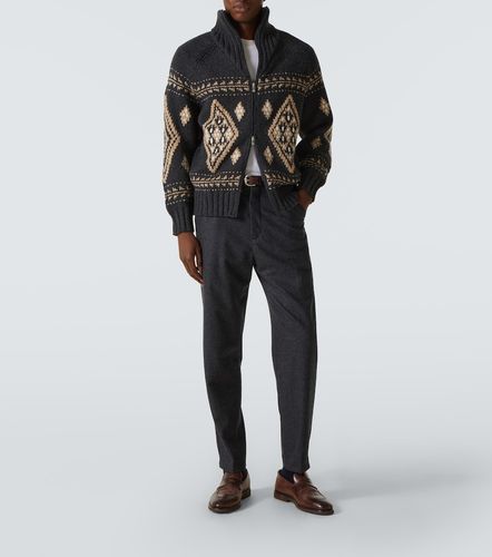 Pleated virgin wool straight pants - Brunello Cucinelli - Modalova