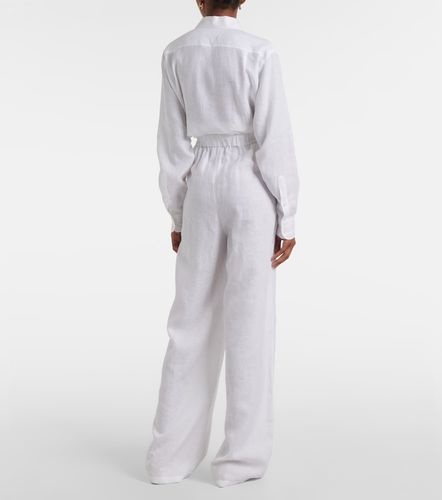 Pantaloni a gamba larga Valerio in lino - Loro Piana - Modalova