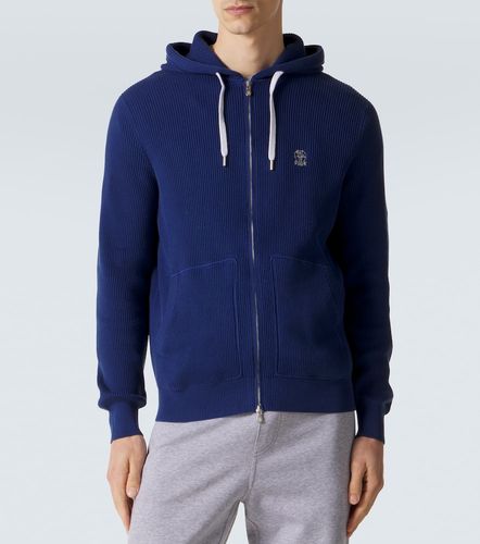 Sudadera con capucha acanalada de algodón - Brunello Cucinelli - Modalova