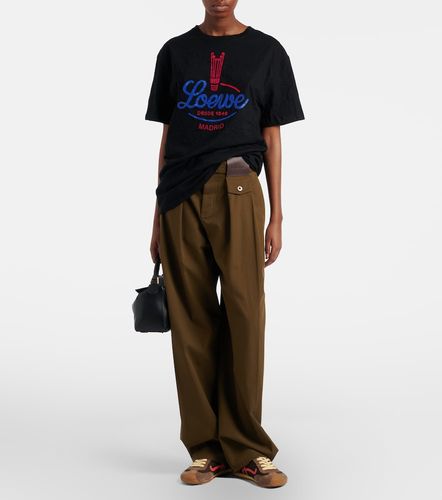 Loewe T-shirt in jersey con logo - Loewe - Modalova