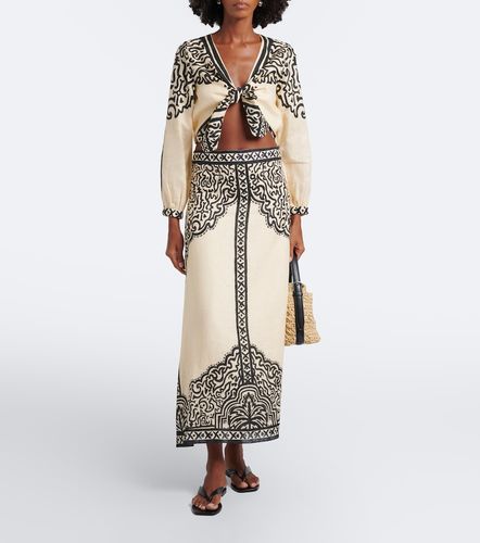 Gentle Burn printed linen top - Johanna Ortiz - Modalova