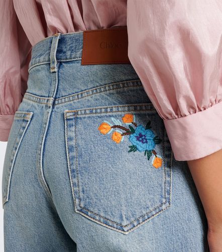 Chloé Bestickte Straight Jeans - Chloe - Modalova