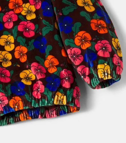 Sudadera de terciopelo de algodón floral - Mini Rodini - Modalova