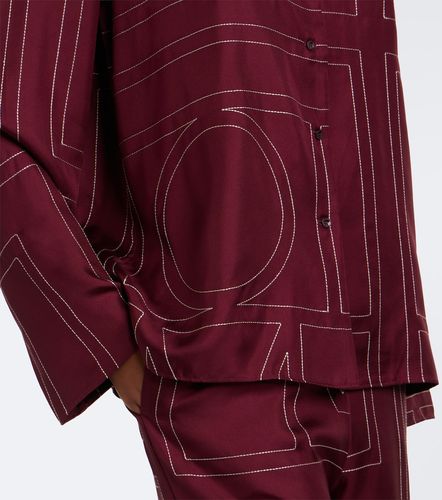 Camicia Monogram in twill di seta - Toteme - Modalova