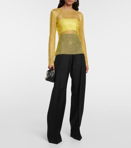 Top in mesh con cristalli - Giuseppe di Morabito - Modalova