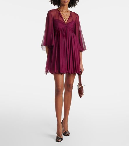 Chloe Sheer ruched silk minidress - Chloe - Modalova