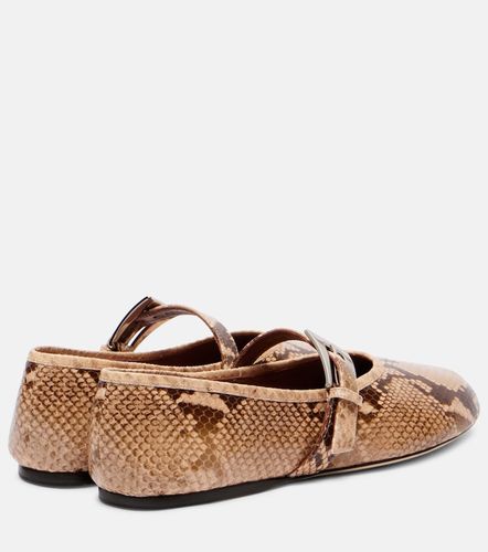 Sveva snake-effect leather ballet flats - Paris Texas - Modalova