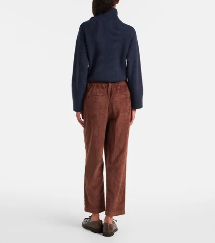 Pantaloni a gamba larga in velluto a coste di cotone - Brunello Cucinelli - Modalova