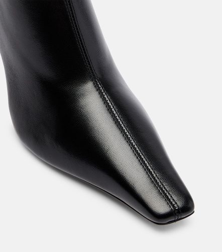 Ankle Boots Jamie 80 aus Leder - Amina Muaddi - Modalova