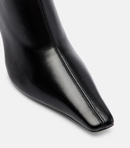Jamie 80 leather ankle boots - Amina Muaddi - Modalova