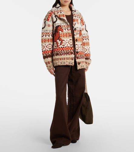 Intarsia oversized virgin wool cardigan - Stella McCartney - Modalova
