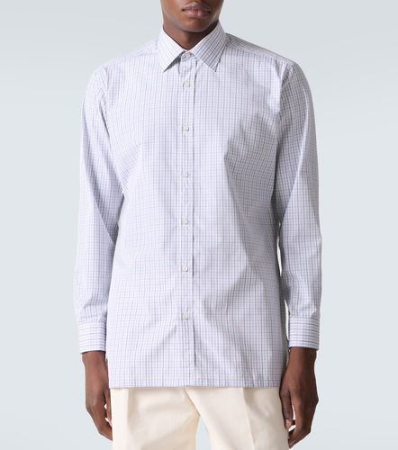 Camicia in popeline di cotone a quadri - Charvet - Modalova