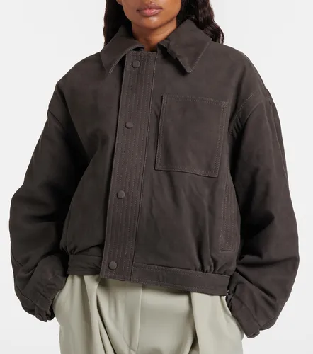 Shearling-trimmed suede blouson jacket - Victoria Beckham - Modalova