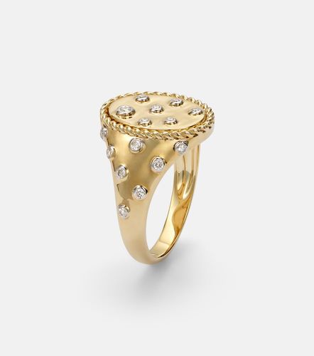 Plumetis 9kt ring with diamonds - Yvonne Leon - Modalova