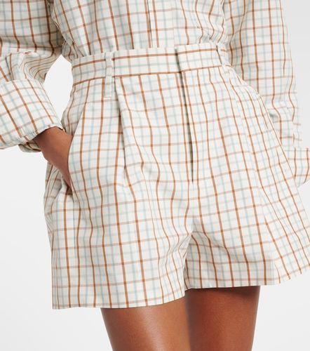 Shorts de algodón a cuadros - Victoria Beckham - Modalova