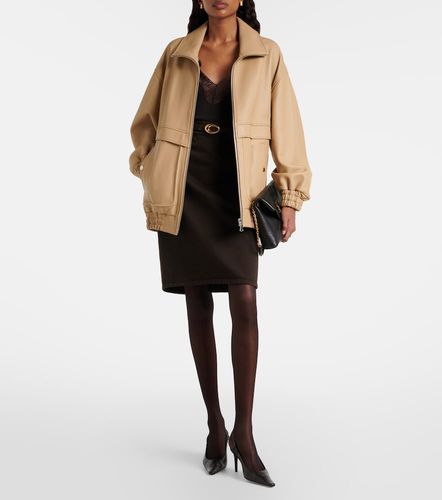 Beck leather bomber jacket - Nour Hammour - Modalova