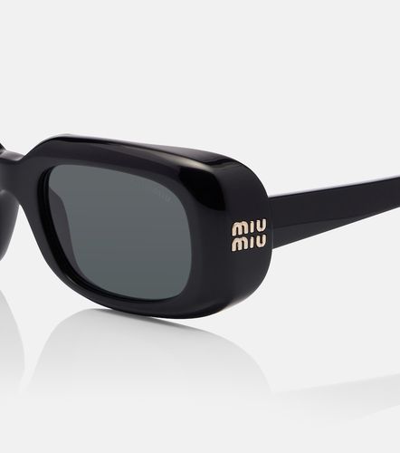 Miu Miu Logo rectangular sunglasses - Miu Miu - Modalova