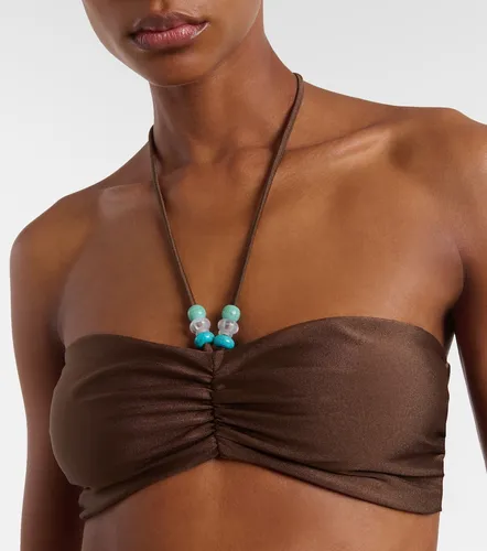 Zoe beaded ruched bikini top - Jade Swim - Modalova