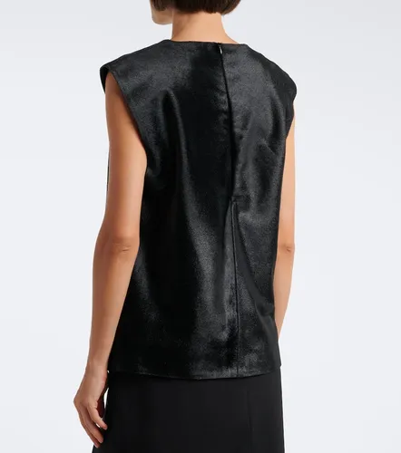 Juni pony-effect leather top - Loulou de Saison - Modalova