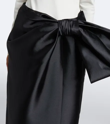 Coralyne bow-detail knitted satin gown - Simkhai - Modalova