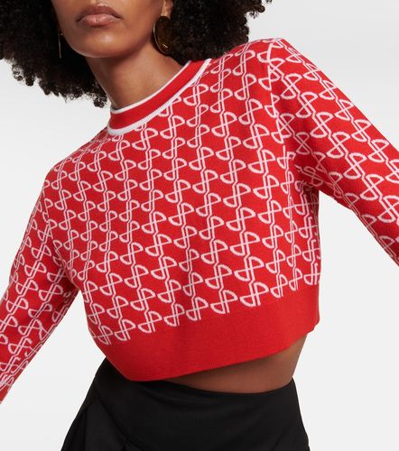 Pullover in lana jacquard con logo - Patou - Modalova
