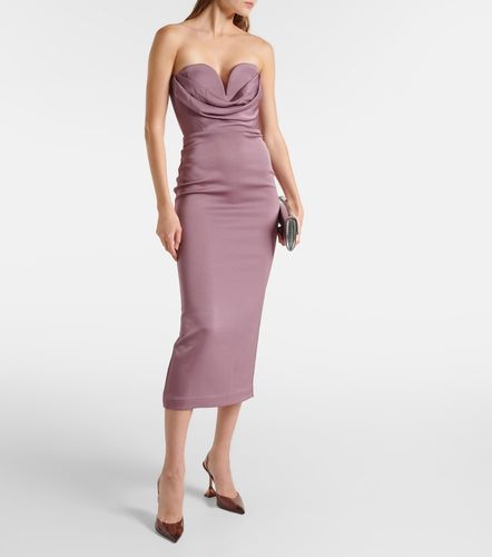 Trägerloses Midikleid aus Satin - Alex Perry - Modalova