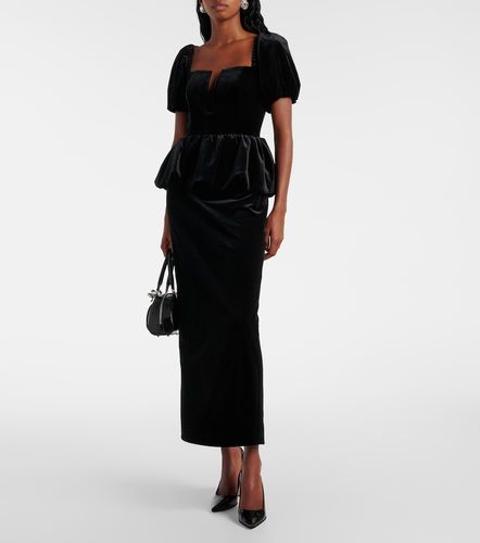Abito midi in velluto peplum - Self-Portrait - Modalova