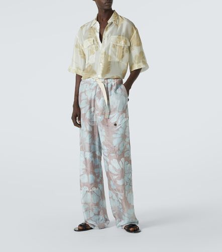 Camicia da bowling in seta con stampa - Dries Van Noten - Modalova
