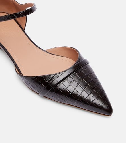 Ulla croc-effect leather flats - Malone Souliers - Modalova