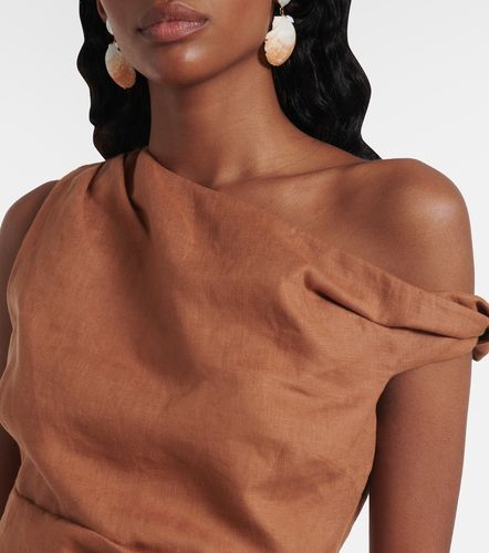 SIR Asymmetric draped linen top - SIR - Modalova