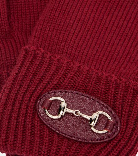 Horsebit ribbed-knit wool gloves - Gucci - Modalova