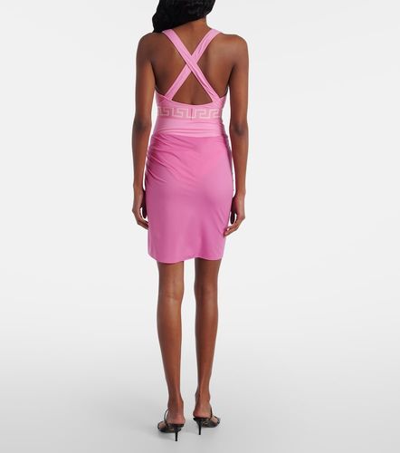 Minifalda Safety Pin de jersey - Versace - Modalova