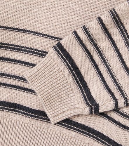 Wheat Jersey Flores de lana a rayas - Wheat - Modalova