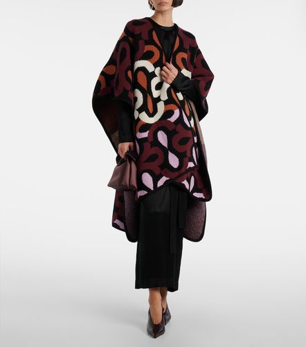 Maiolika wool jacquard cape - La DoubleJ - Modalova