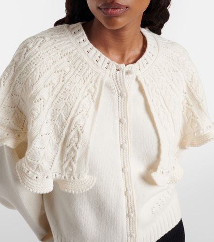 Ruffled wool and cashmere cardigan - Chloe - Modalova